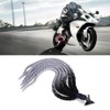 27.6in Motorcycle Helmet Woman Braids Wig Detachable Ponytail with Suction