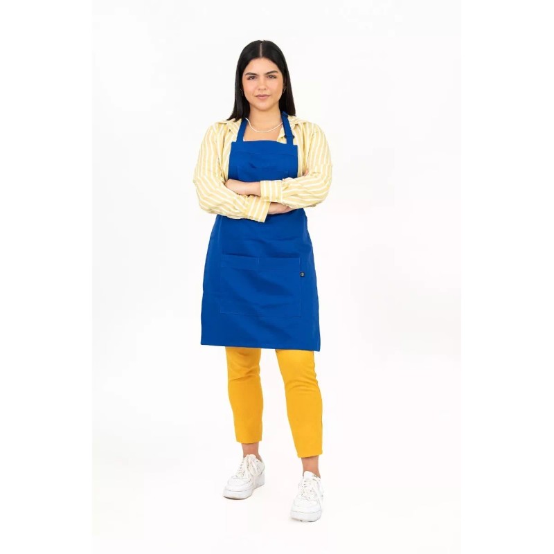 Dilitools Mandil Color Azul Para Chef Delantal Cocina Mesero Dili