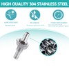 5/16" Hose Barb Thru-Bulk Bulkhead Fitting,304 Stainless Steel Straight Hex