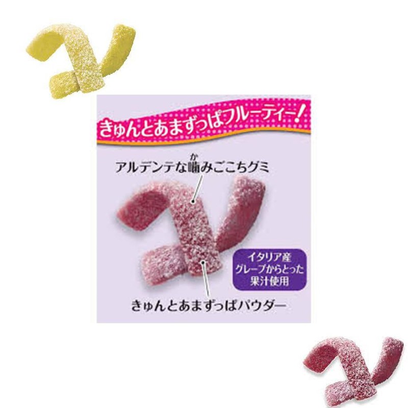 Fettuccine Gummi Set 1.8oz 2Types × 2pcs Japanese Hard Gummy