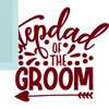 Decal Stickers of Stepdad of The Groom (Burgundy) (Set of