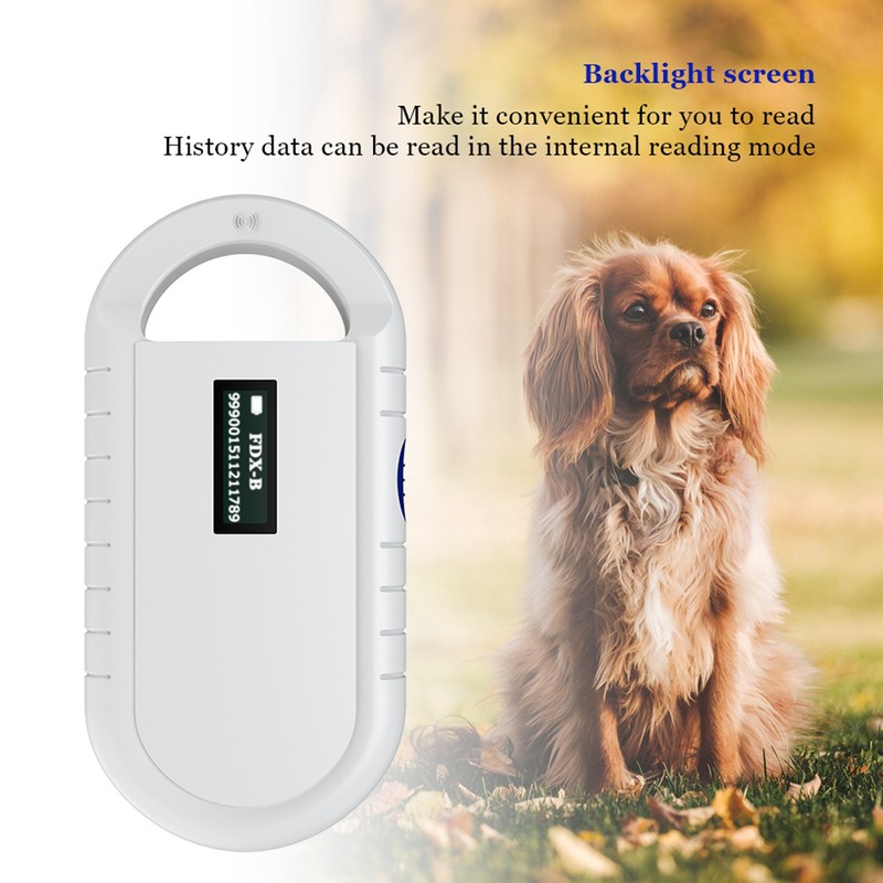 Portable Handheld Animal Chip Reader Pet Microchip Scanner Universal RFID