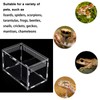 Lucky Interests 2 Pack Acrylic Reptile Cage, 4.7x4.7x7.9 inch Reptile