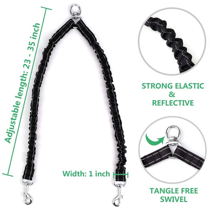 Dual Retractable Dog Leash for Large Dogs (Up to 110
