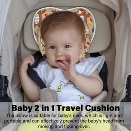 XIGGA U-Shaped Banana-Shaped Two-in-One Pillow for Infant Travel Car Seat, Used to Support and Protect Your Baby Sleeping Strollers Pillows