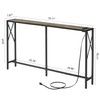 Gewudraw Console Table, 55.1" Narrow Sofa Table, Behind Couch Table,