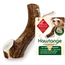 ChronoBalance® L Geweih-Kaustange für Hunde ganze Stücke als Kauspielzeug: 100% Hirschgeweih Hundespielzeug, Leckerli Zahnpflege, Kausnack, Geweih Kauknochen, natürlich ohne Zusätze