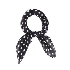 MissShorthair 50s Chiffon Scarf Sheer Square Neck Head Scarf for Women