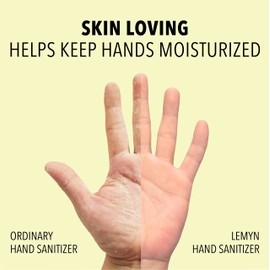 Lemyn Organics Medical‑Grade Hand Sanitizer Gel – 97 % Organic | 70 % USP Ethyl Alcohol | Moisturizing Aloe + Hyaluronic Acid | Freshly Made in USA | 8oz Bottle with Pump