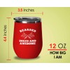 Tattoo Artist Red Wine Tumbler 12oz - Bearded Inked And