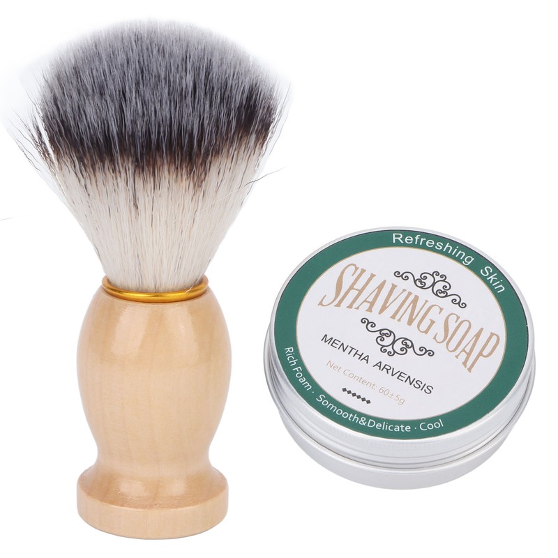 2 Pcs 60g Shaving Soap Mint Fragrance Softening Beard Men's
