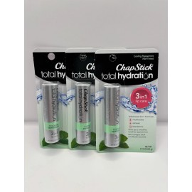 Chapstick Total Hydration Cooling Peppermint New and Sealed Lot Of 3