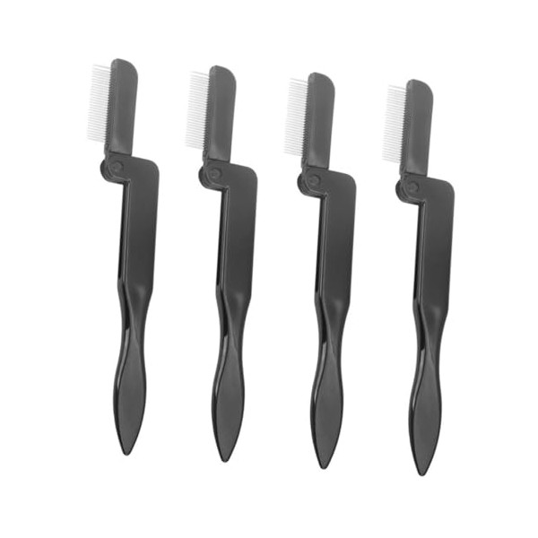 4pcs Foldable Eyebrow Grooming Comb Portable Eyebrow Brush and Eyelash