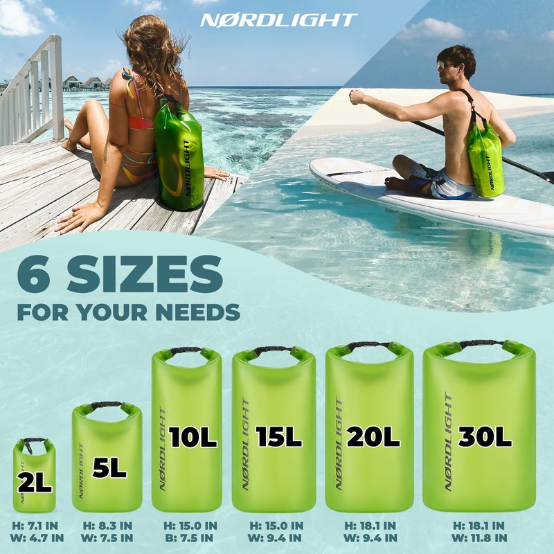 Nordlight Dry Bag 2 L Waterproof Bag – (Green) Waterproof
