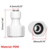 Ctyjia 2 Pcs Pushfit Straight Connector, 1/2" Male Thread/Female Thread