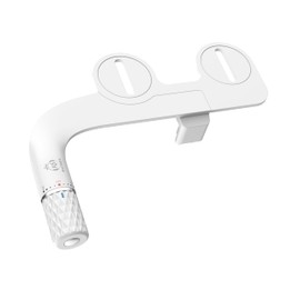 REAL BIDETS Premium Bidet Toilet Seat Attachment Detachable Sprayer, Ultra-Thin, Dual-Nozzle, Non-Electric, Feminine Wash, Adjustable Pressure, Eco-Friendly, DIY Install, Fits Standard UK Toilets