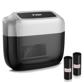 OUDEW Car Trash Can with Lid，Built-in Storage Garbage Bag，Leakproof Vehicle Trash，Car Accessories for Interior,Mini Garbage Bin for Automotive, Home, Office, Kitchen, Bedroom，with 30pcs Trash Bags