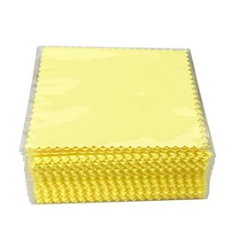 Haobase 50 Pieces Jewellery Cleaning Cloths for Sterling Silver, Gold, Platinum (Yellow)