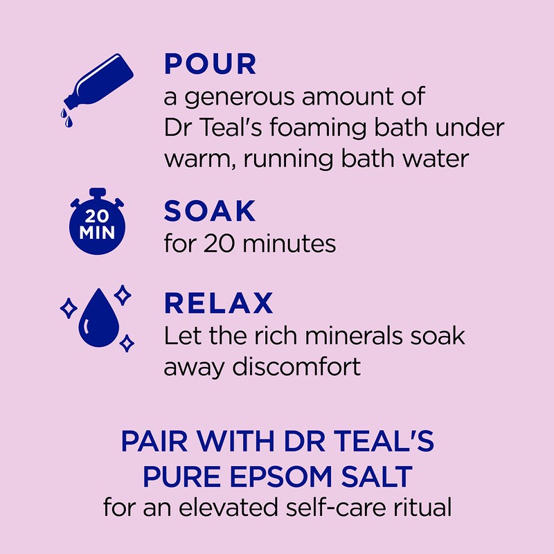 Dr Teal's Foaming Bath with Pure Epsom Salt, Black Elderberry