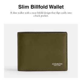 Coach Men's Slim Billfold Wallet, Olive