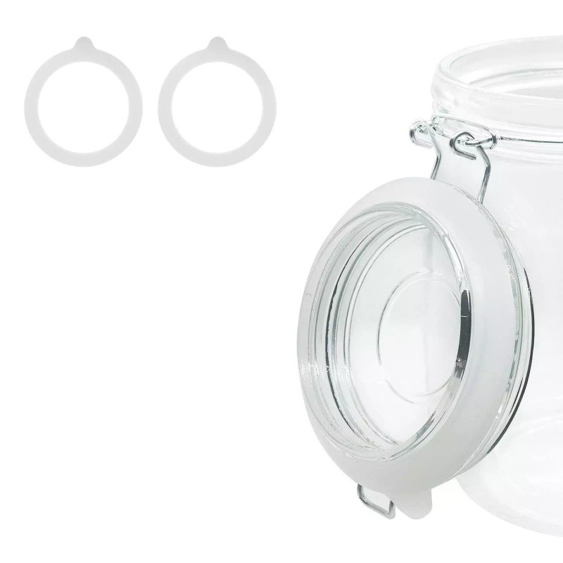 FCENDS 2 Piece Rubber Seal Ring for Glass Jars, Airtight