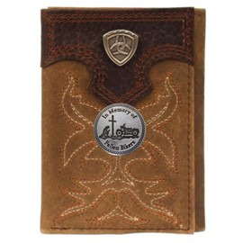 Custom Fallen Bikers Tan Premium Shield Tri-fold Leather Wallet