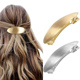 LOVINSHOW - 2 pinzas grandes para el pelo, 10,16 cm de agarre antideslizante, grandes pinzas accesorios para mujeres (2 unidades de color negro mate)