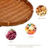 Cabilock Bamboo Easter Basket with Handles Woven Basket for Fruit