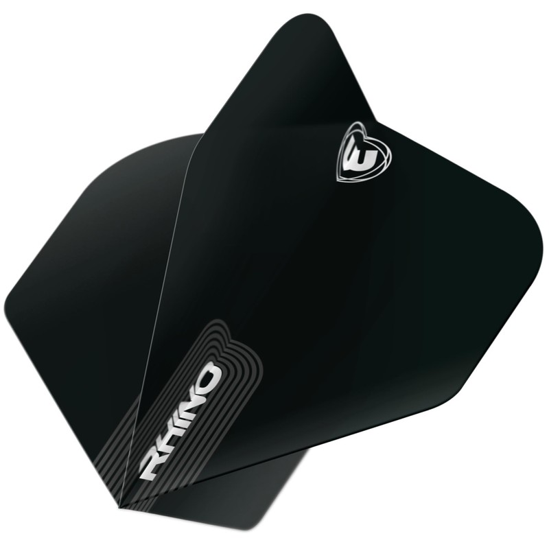 WINMAU Rhino Extra Thick Black Dart Flights - 10 sets