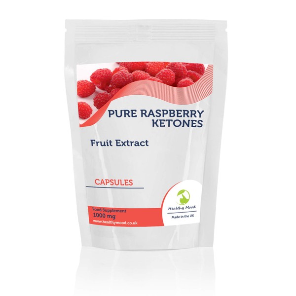 Raspberry Ketones Fruit Extract Pure Natural 1000mg Supplement x120 Capsules Pills UK Nutrition