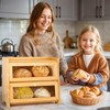 Bread Box for Kitchen Countertop, Breadbox, Bread Boxes for Kitchen