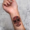4 x 'Sugar Skull' Temporary Tattoos - Water Resistant, Skin-Safe,