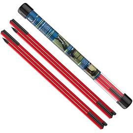 Golf Alignment Stick Set - 2 Collapsible 48" Alignment Rods for Aiming, Putting, and Posture Correction with Clear Tube Case - Color: Red