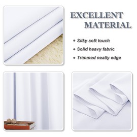 PONY DANCE Pure White Curtains - Window Treatments Home Decor Thermal Insulated Curtain Drapes Light Filter Low Shading Effect for Bedroom & Kitchen, 42 W x 54 L, 2 Pieces