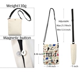 Texas Crossbody Bag Texas Gifts Texas State Gift Texas Welcome Gift Texas Cowgirl Gifts Texas Travel Gifts Texas Shoulder Bag