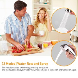 Kitchen Sink Faucet Spray Head Replacement Compatible with Grohe 46312IE0/46298IE0, Faucet Part Spray Wand for Bathroom Tub, Pull Out Sprayer Head (Chrome)