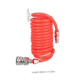 SHINEOFI Swivel Fittings Air Hose Tube Connector Bend Restrictor Air Hose Tire Inflator Extension Tube Bend Restrictor Fittings Eva Red
