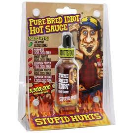 Premium Gourmet Idiot Hot Sauce - Ultimate Hottest Hot Sauce Gift - Try if you dare! (PureBred Idiot)