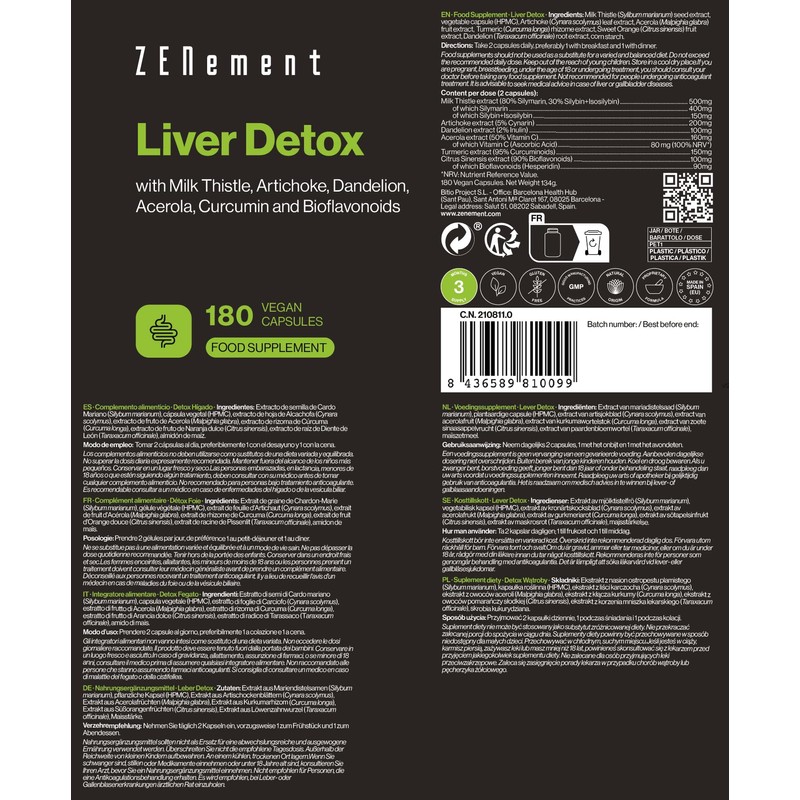 Milk Thistle, Artichoke, Dandelion & Bioflavonoids - 180 Capsules