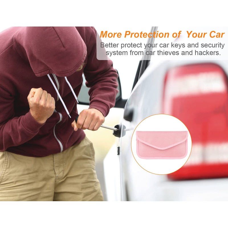 Faraday Key Fob Protector (2 Pack), Premium Faraday Bag/Pouch, Car
