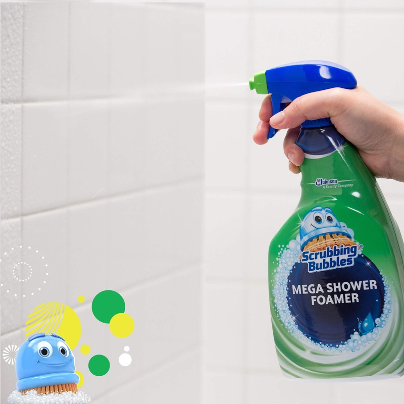 Scrubbing Bubbles Mega Bathroom and Shower Cleaner Spray, Foaming Action