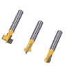 3Pcs Keyhole Router Bits Set 1/4in Shank T Slot Routers