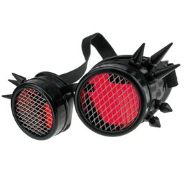 Mfaz Morefaz Ltd Welding Cyber Goggles Welding Glasses Steampunk Goth Round Cosplay Glasses Party Fancy Dress - m/l