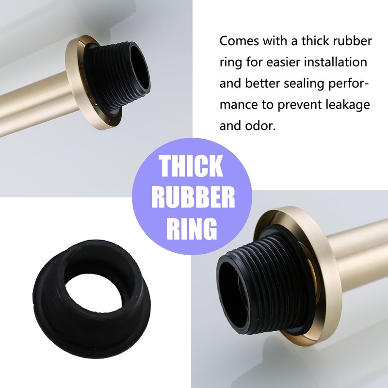 SWHYGER Bottle Trap, Brass Decorative 1 1/4 Bathroom Sink P