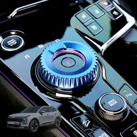 Cnaurda Car Gear Control Knob Cover Gear Shift Switch Knob Protective Cover, Button Covers Compatible with Kia Sportage 2023 2024 2025 Accessories (Blue)