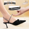 QuZCarious 4 Pairs Elastic High Heels Shoe Straps, Rhinestone Elastic