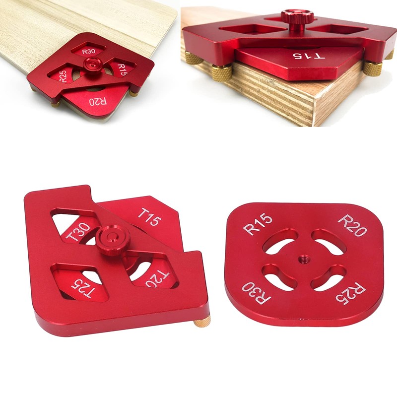 Corner Processing Jig Kit for Trimmers, Woodpecker Angle Jig Template,