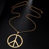Hippie Style Necklace Metal Hippie Pendant Necklace 1960s 1970s Hippie