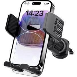 KIROGILY Soporte para Celular Automovil, Porta Celular para Auto de 360°, Uso con Una Mano, Soporte Celular Auto para Rejillas de Ventilación, Compatible con la Mayoría de Los Teléfonos Inteligentes