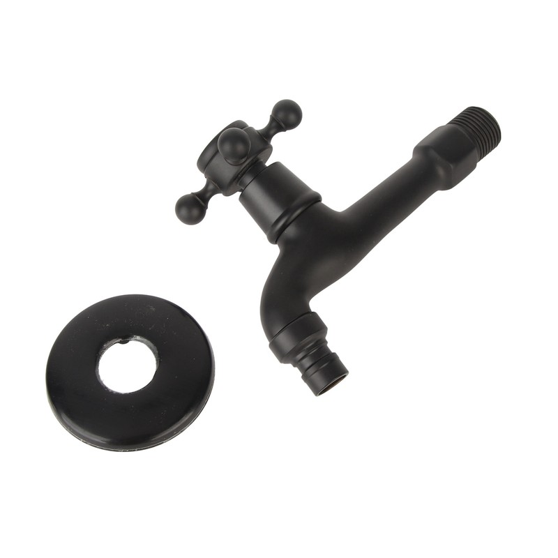 G1/2in Wall‑in Antique Brass Faucet Washing Machine Single Cold Water